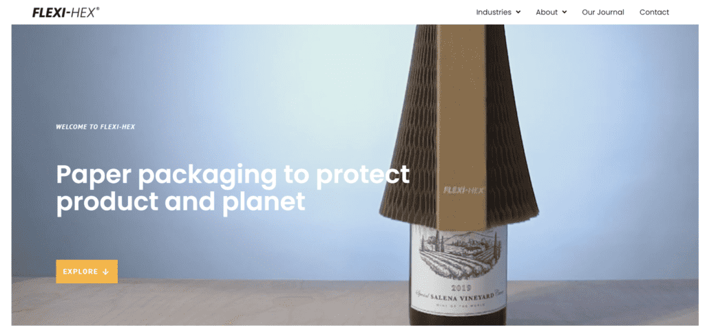 Flexi Hex Sustainable Packaging Website